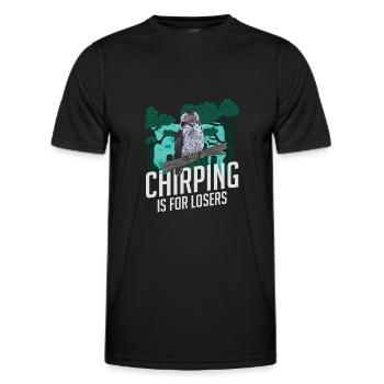 Chirping Is For Losers - Kookaburra - Men's Functional T-Shirt - black - Front - AI Model Male 178 dark (178cm)