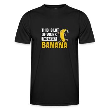 Beaucoup de travail pour les coureurs de marathon de banane gratuits - T-shirt sport Homme - noir - Devant - AI Model Male 178 dark (178cm)