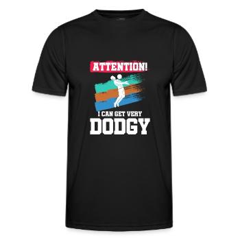 Attention Je peux devenir très louche - Dodgeball - T-shirt sport Homme - noir - Devant - AI Model Male 178 dark (178cm)