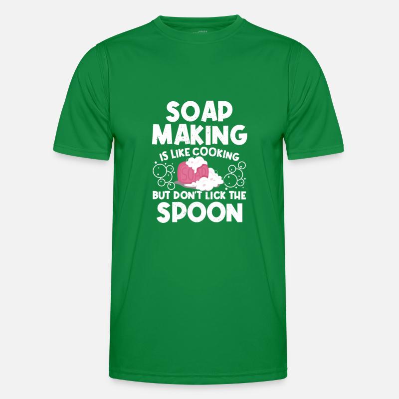 Funny Soap Making Men's Functional T-Shirt