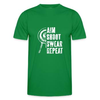 Aim Shooting Curse Repeat - Men's Functional T-Shirt - kelly green - Front - AI Model Male 178 dark (178cm)