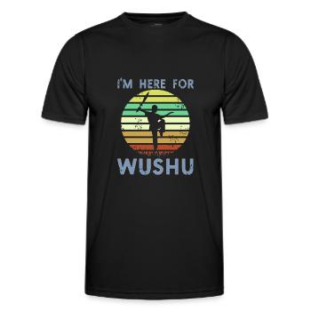 Ich bin wegen Wushu hier - Männer Funktions-T-Shirt - Schwarz - Vorne - AI Model Male 178 dark (178cm)