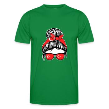 Türkiye Turkish Turkey - Men's Functional T-Shirt - kelly green - Front - AI Model Male 178 dark (178cm)