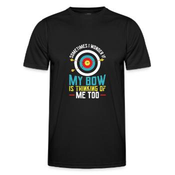 Archery Bow Archer Vintage Target - T-shirt sport Homme - noir - Devant - AI Model Male 178 dark (178cm)