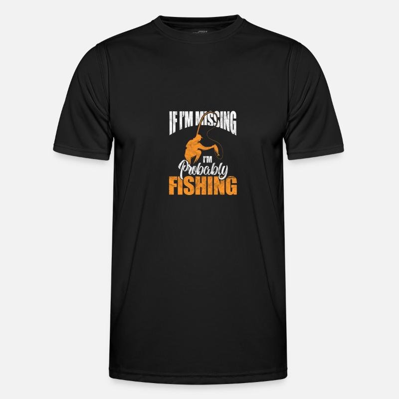 Angler - Männer Funktions-T-Shirt - Schwarz
