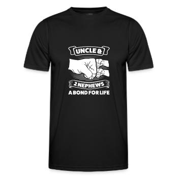 Oncle & 2 Neveux Oncle 2 Neveux Cadeau - T-shirt sport Homme - noir - Devant - AI Model Male 178 dark (178cm)