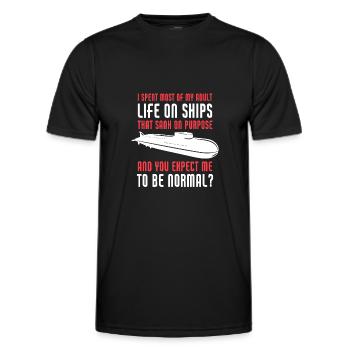 I Spent Most Of My Adult Life On Ships Navy - Männer Funktions-T-Shirt - Schwarz - Vorne - AI Model Male 178 dark (178cm)