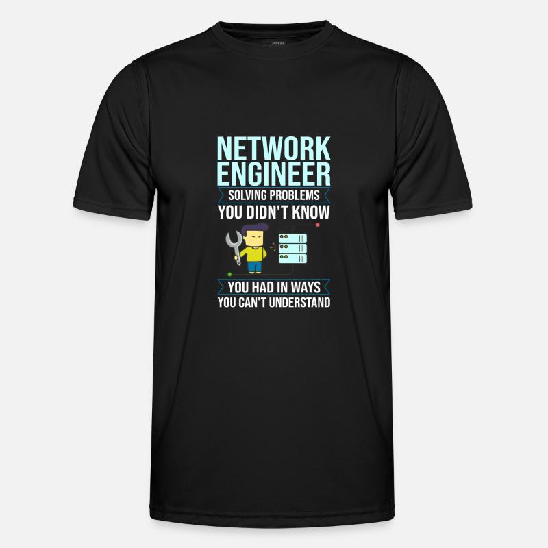 Netzwerkingenieur Network Engineer Computer - Men's Functional T-Shirt - black