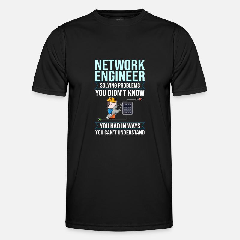 Netzwerkingenieur Network Engineer Computer - Männer Funktions-T-Shirt - Schwarz