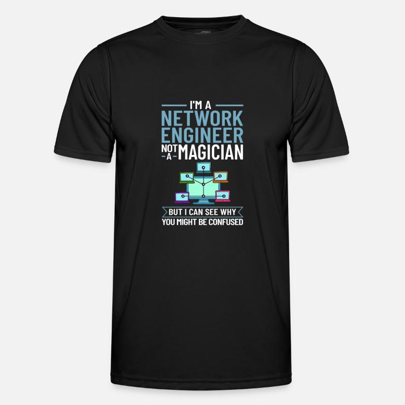 Netzwerkingenieur Network Engineer Computer - Männer Funktions-T-Shirt - Schwarz