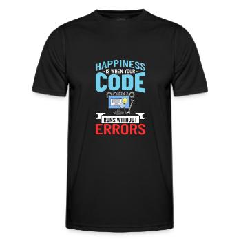 Développeur de logiciels de développement de logiciels - T-shirt sport Homme - noir - Devant - AI Model Male 178 dark (178cm)
