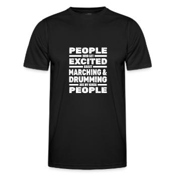 Spielmannszug Fanfarenzug Trommeln Trommler - Männer Funktions-T-Shirt - Schwarz - Vorne - AI Model Male 178 dark (178cm)