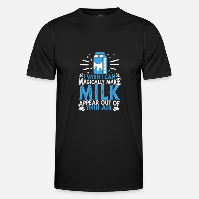 Milch Kuh Milchbauer Männer Funktions-T-Shirt