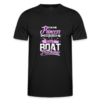 Princess women boat mechanic - Männer Funktions-T-Shirt - Schwarz - Vorne - AI Model Male 178 dark (178cm)