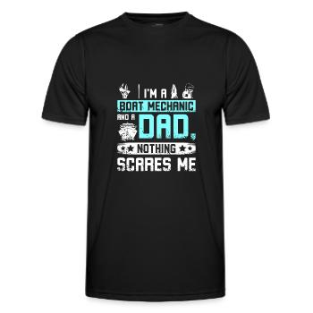 Boat mechanic and father dad - Männer Funktions-T-Shirt - Schwarz - Vorne - AI Model Male 178 dark (178cm)
