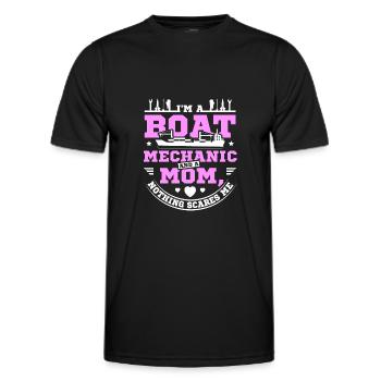 Boat mechanic and Mother mom - Männer Funktions-T-Shirt - Schwarz - Vorne - AI Model Male 178 dark (178cm)