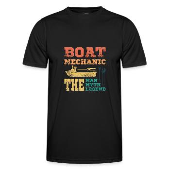 Boat mechanic the man the myth the legend - Männer Funktions-T-Shirt - Schwarz - Vorne - AI Model Male 178 dark (178cm)