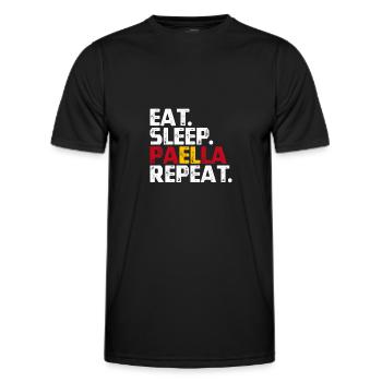 Espagne - T-shirt sport Homme - noir - Devant - AI Model Male 178 dark (178cm)
