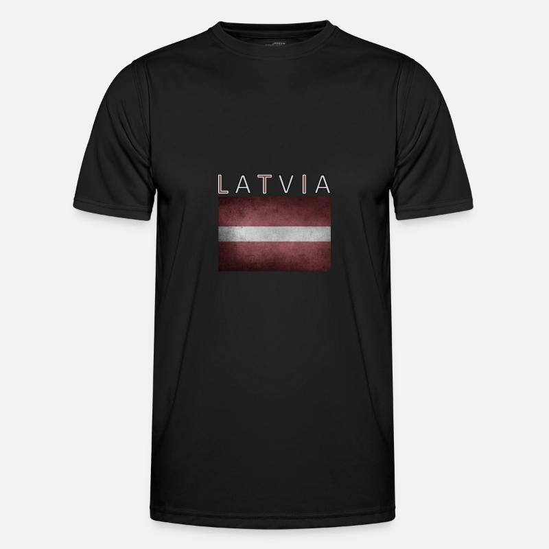 Lettonie Lettonie Riga Drapeau T-shirt sport Homme