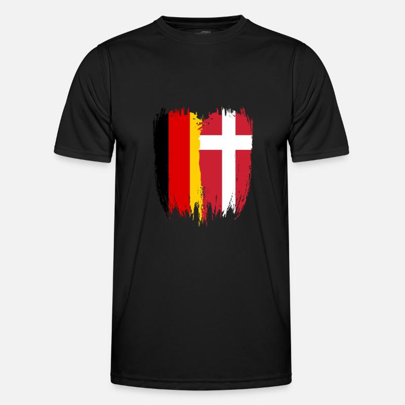 Drapeau de l’Allemagne Danemark T-shirt sport Homme