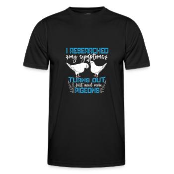 Pigeon Fancier Pigeon Cadeau Femmes Oiseau Pigeon - T-shirt sport Homme - noir - Devant - AI Model Male 178 dark (178cm)