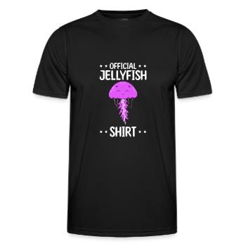 Official Jellyfish Lover Jellyfish Shirt Jellyfish - Men's Functional T-Shirt - black - Front - AI Model Male 178 dark (178cm)