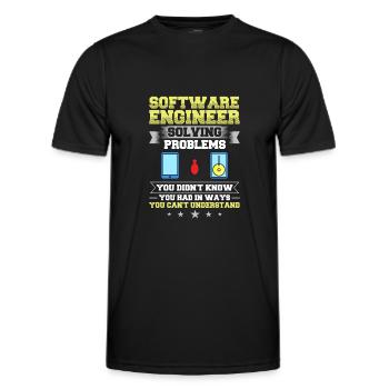 Génie logiciel Ingénieur en génie logiciel - T-shirt sport Homme - noir - Devant - AI Model Male 178 dark (178cm)