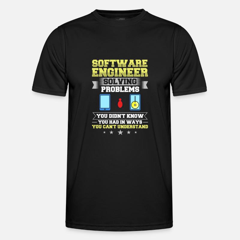 Software Engineering Softwaretechnik Ingenieur - Männer Funktions-T-Shirt - Schwarz