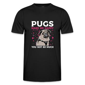 Carlin Carlin Carlins Carlins Amateurs de chiens - T-shirt sport Homme - noir - Devant - AI Model Male 178 dark (178cm)