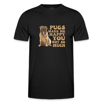 Carlin Carlin Carlins Carlins Amateurs de chiens - T-shirt sport Homme - noir - Devant - AI Model Male 178 dark (178cm)