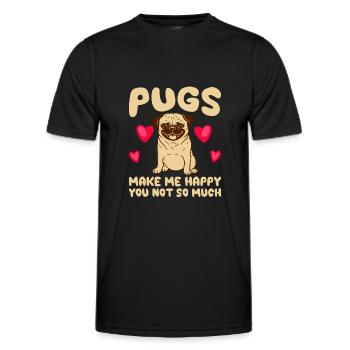Carlin Carlin Carlins Carlins Amateurs de chiens - T-shirt sport Homme - noir - Devant - AI Model Male 178 dark (178cm)