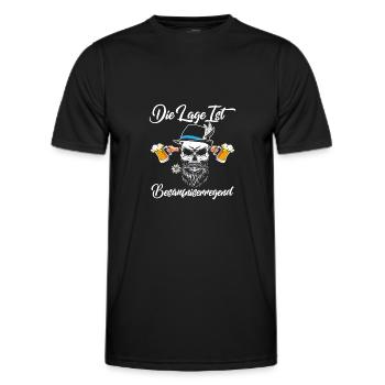 Die Lage ist besäufniserregend Bier - Männer Funktions-T-Shirt - Schwarz - Vorne - AI Model Male 178 dark (178cm)