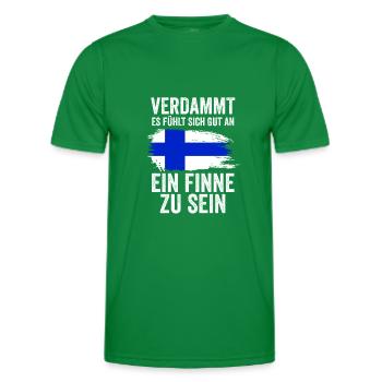 Finnland Finne Finnisches - Männer Funktions-T-Shirt - Kelly Green - Vorne - AI Model Male 178 dark (178cm)