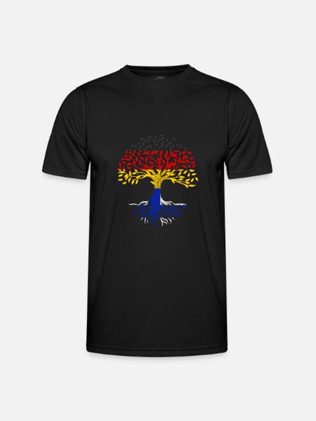 Roots Tree Germany Finland - Men's Functional T-Shirt - black