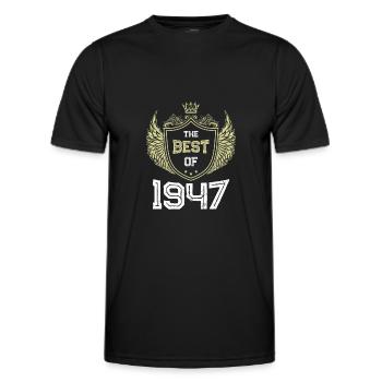 1947 best of - T-shirt sport Homme - noir - Devant - AI Model Male 178 dark (178cm)