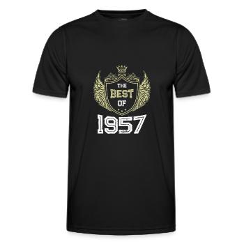 1957 best of - T-shirt sport Homme - noir - Devant - AI Model Male 178 dark (178cm)