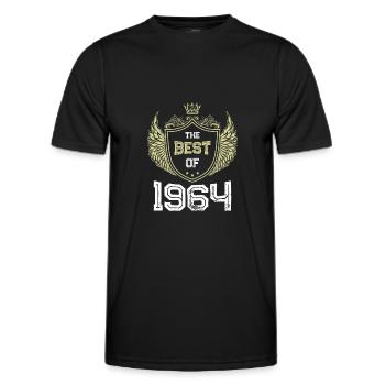 1964 best of - T-shirt sport Homme - noir - Devant - AI Model Male 178 dark (178cm)