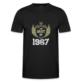1967 best of - T-shirt sport Homme - noir - Devant - AI Model Male 178 dark (178cm)