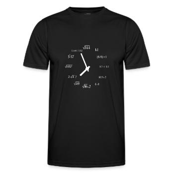 Math Meme Math Equation Joke Math Clock - Männer Funktions-T-Shirt - Schwarz - Vorne - AI Model Male 178 dark (178cm)
