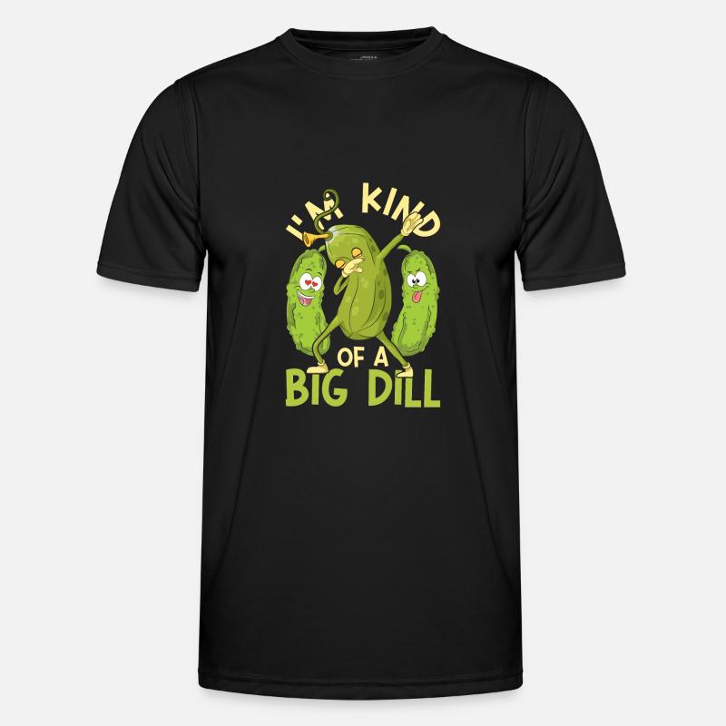 Funny Vegetable Gift Dabbing Cucumber - Men's Functional T-Shirt - black