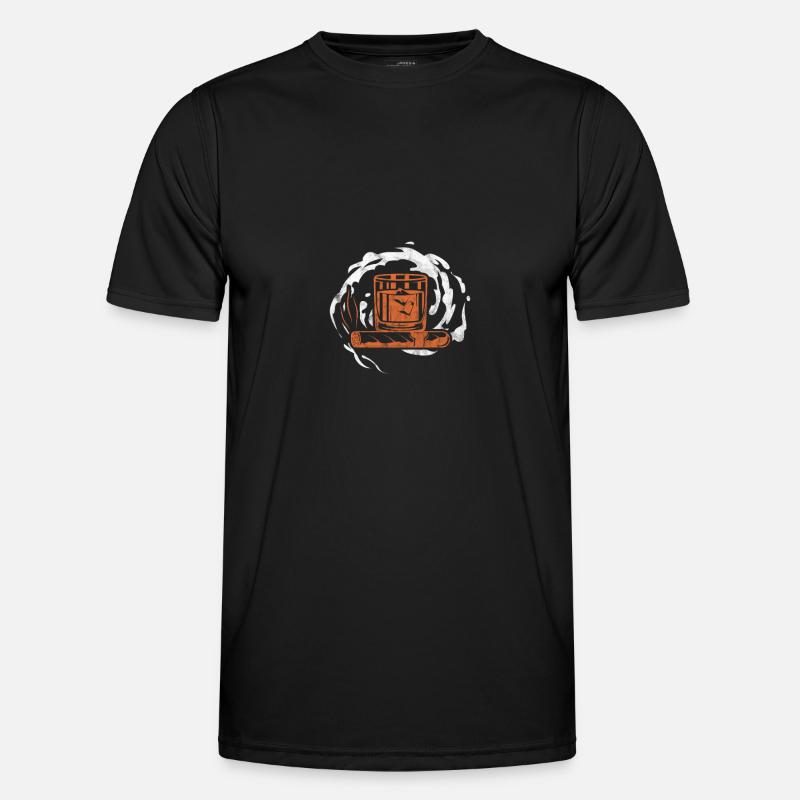 Zigarre Whiskey Männer Funktions-T-Shirt