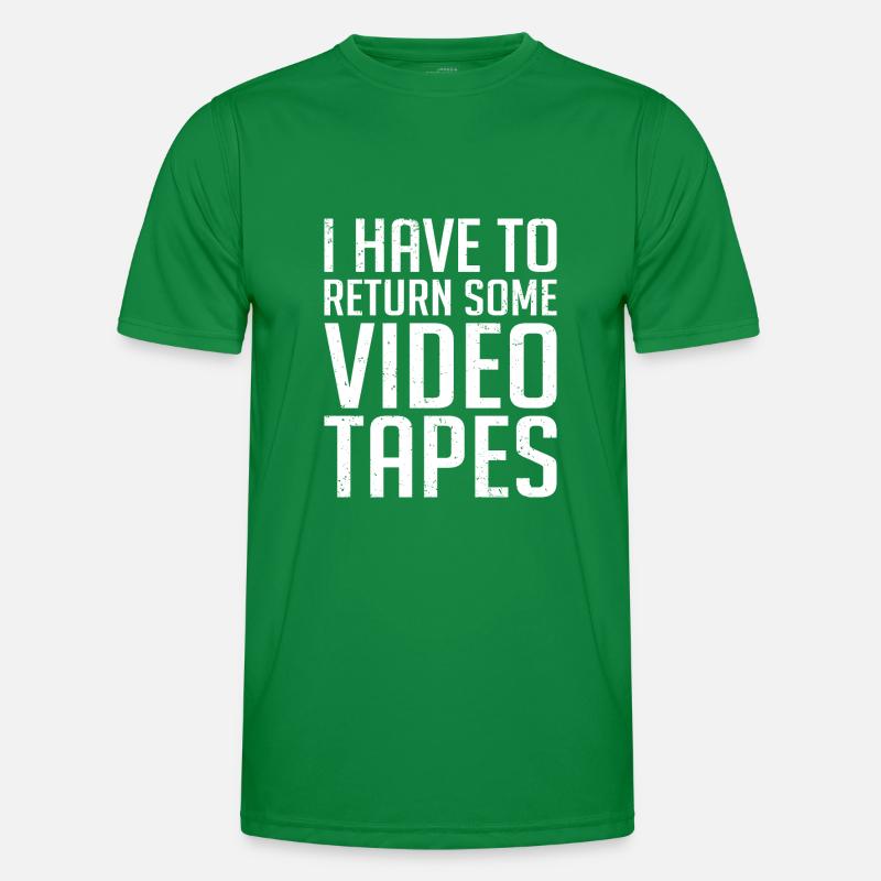 Video Cassette Tape Nineties Gift Men's Functional T-Shirt