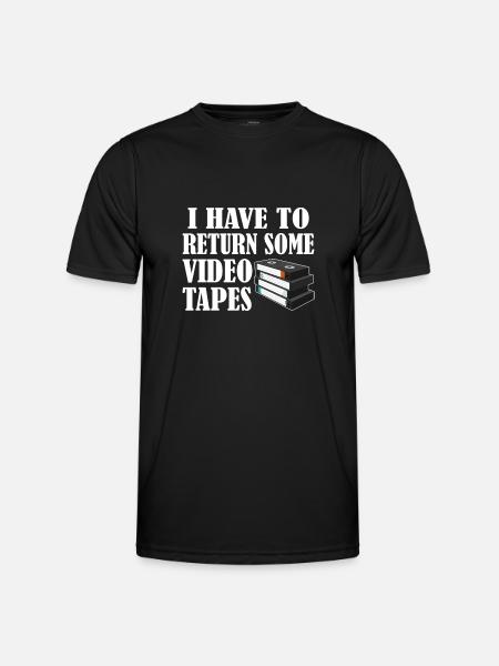 Cassette vidéo Nineties Cadeau - T-shirt sport Homme - noir