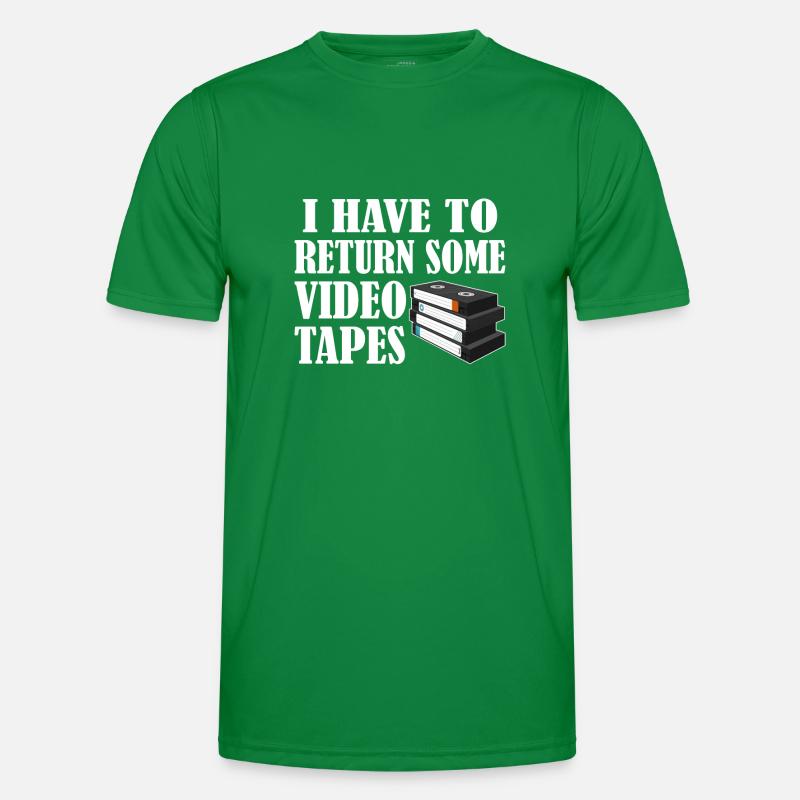 Video Cassette Tape Nineties Gift Men's Functional T-Shirt