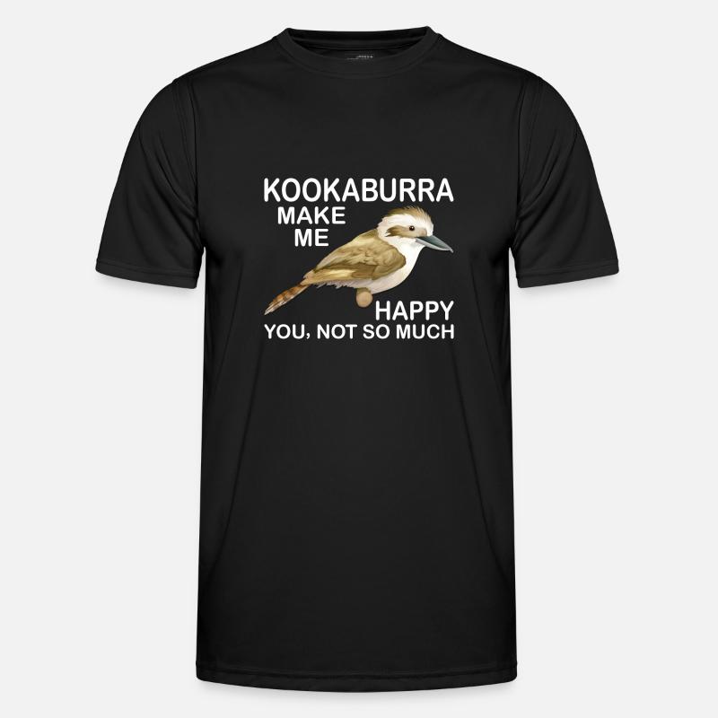 Jägerlieste Kookaburra Eisvogel Vogel - Männer Funktions-T-Shirt - Schwarz