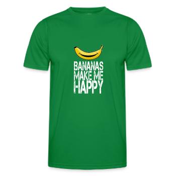 Bananen machen mich glücklich! - Männer Funktions-T-Shirt - Kelly Green - Vorne - AI Model Male 178 dark (178cm)