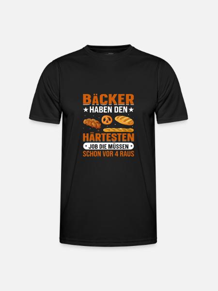 Bäcker lustiges Geschenk - Männer Funktions-T-Shirt - Schwarz