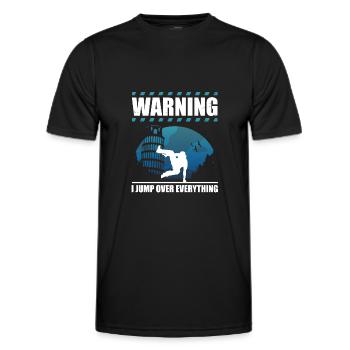 Parkour Design pour Freerunner | Freerunning - T-shirt sport Homme - noir - Devant - AI Model Male 178 dark (178cm)