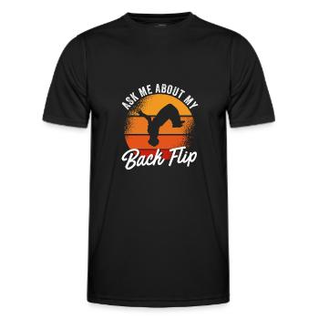 Parkour Design pour Freerunner | Freerunning - T-shirt sport Homme - noir - Devant - AI Model Male 178 dark (178cm)