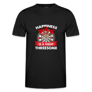 dart is a tight Design for a dart followers - Men's Functional T-Shirt - black - Front - AI Model Male 178 dark (178cm)